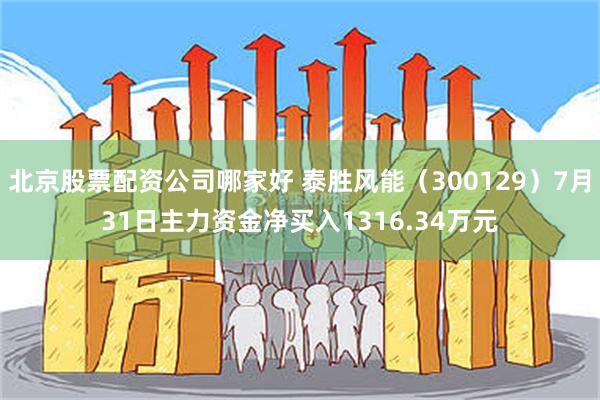 北京股票配资公司哪家好 泰胜风能（300129）7月31日主力资金净买入1316.34万元