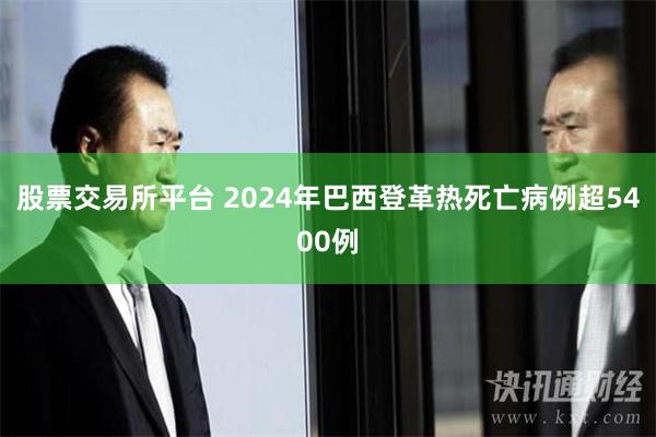 股票交易所平台 2024年巴西登革热死亡病例超5400例